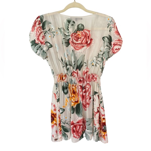 Hale Bob Beaded Silk Velvet Women’s Floral Blouse Top Size Large Designer Spring - Picture 2 of 9